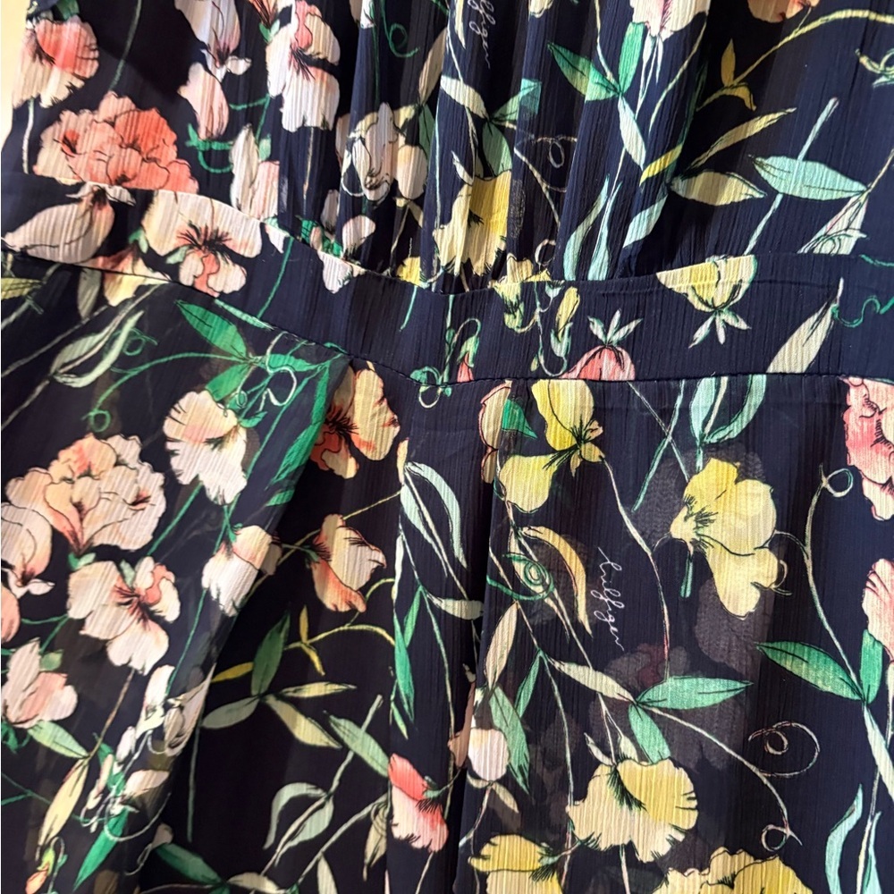 Tommy Hilfiger Printed Ruffled Wide Leg Jumpsuit women’s size 8 - Picture 5 of 16